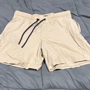 Men's Tan Drawstring Shorts